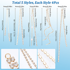 20 шт. 5 стиля латунная цепочка кисточка большие подвески&nbsp;KK-SC0005-09