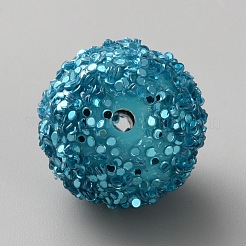 Undurchsichtige Glitzerperlen aus Acryl&nbsp;FIND-CJC0010-111A-09