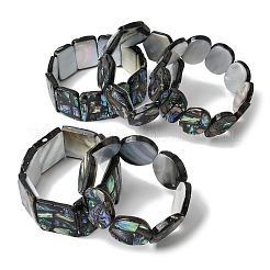 Браслеты из натуральных бусин пауа из натурального морского ушка для женщин&nbsp;BJEW-A151-01