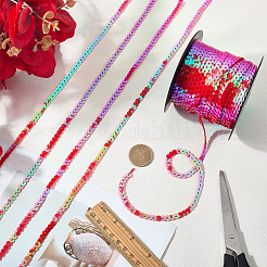 1 рулон ПВХ-бусины с пайетками&nbsp;DIY-SP0005-27C