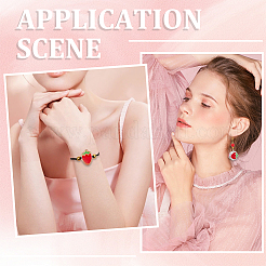 30шт прозрачные эмалевые акриловые бусины&nbsp;TACR-SC0001-43