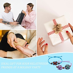 12шт регулируемый плетеный нейлоновый шнур макраме мешочек изготовление браслета&nbsp;AJEW-SW00010-06