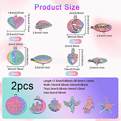 20 шт. 10 стиля подвески из нержавеющей стали 304&nbsp;STAS-CA0001-96