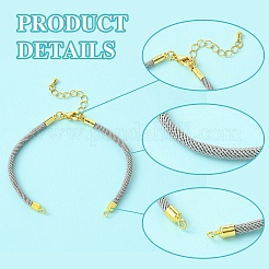 12 шт. 6 цвета нейлоновых шнуров для изготовления браслетов AJEW-YW0001-42