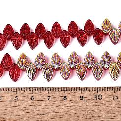 Chapelets de perles en verre transparent électrolytique&nbsp;EGLA-N056-03A-08