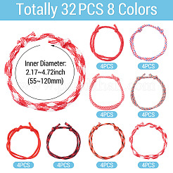 32 braccialetti di perline intrecciate in poliestere e spandex&nbsp;BJEW-TAC0065