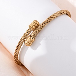 Браслеты-торсионы из нержавеющей стали 304 для женщин BJEW-G584-18G