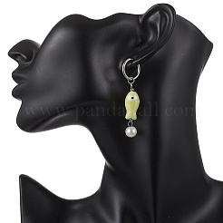 Pendientes de aro de porcelana hechos a mano&nbsp;EJEW-JE06953