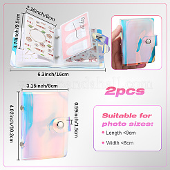 2 шт. мини-книжка-держатель для фотокарточек из ПВХ&nbsp;AJEW-SP0002-20A-01