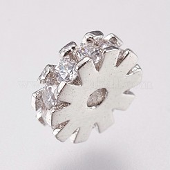 Латунные микро проложить кубического циркония бусы KK-I614-058P