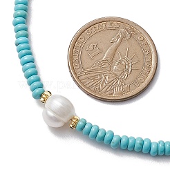 Collane di perle e turchese naturale&nbsp;NJEW-JN05092-02
