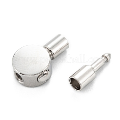 変色しにくい304ステンレススチール製バヨネット留め具  フラットラウンド  ステンレス鋼色  22x9.5x5mm  穴：3mm&nbsp;X-STAS-P285-03P