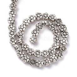 Тибетский стиль цветок сплава шарик нити TIBEB-O007-01-NR