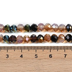 Стеклянные бусины с гальваническим покрытием  EGLA-B011-06A-6x5mm