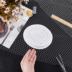 Сетка для свадебной фаты в виде птичьей клетки из полиэстера AJEW-WH0471-103B-02