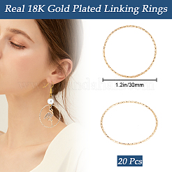 20 шт. Латунные соединительные кольца&nbsp;KK-BBC0012-15