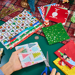 15 stücke 2 taschen 2 arten weihnachten baumwolle stoff&nbsp;DIY-TA0014-62