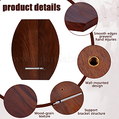 Ovale Medaillenhalter aus Holz&nbsp;ODIS-WH0043-240