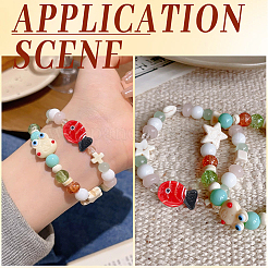 20шт 2 стиля ручной работы бусины лэмпворк&nbsp;LAMP-PA0001-33