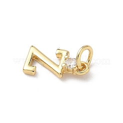 Ciondoli in ottone con pavé di zirconi chiari&nbsp;KK-A273-01G-Z