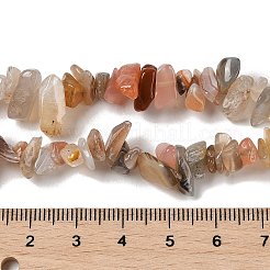 天然縞瑪瑙/バンドメノウチップビーズ連売り  5~8mm  穴：0.3mm  約80~81 CM&nbsp;F022
