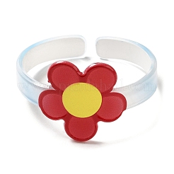 Браслет-манжета из цветочной смолы для детей BJEW-Q774-01D