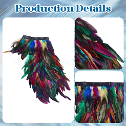 Накидка из натуральных перьев в готическом стиле AJEW-WH20067-017C