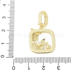 Ciondoli smaltato in ottone&nbsp;KK-F886-03G-11