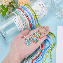 10 нить 10 цвета гальванические стеклянные бусины нити&nbsp;EGLA-WR0001-07A