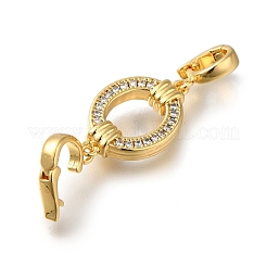Messing Micro Pave klare Zirkonia Falte über Verschlüsse&nbsp;KK-H480-33G