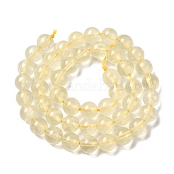 Нити из натуральных бусин лимонного кварца (обработанных нагреванием)&nbsp;G-G286-A04-8mm-01