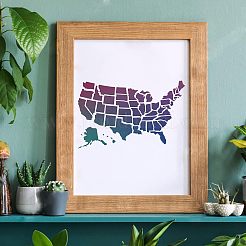 Большие пластиковые многоразовые шаблоны трафаретов для рисования DIY-WH0202-043