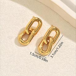 Овальные серьги-гвоздики из нержавеющей стали 304&nbsp;KV5198