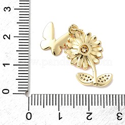 Латунные микро проложить кубического циркония подвески&nbsp;KK-H529-25G