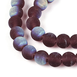 Perles de verre dépoli transparent&nbsp;LS-GLAA-T032-T6mm-MBB19