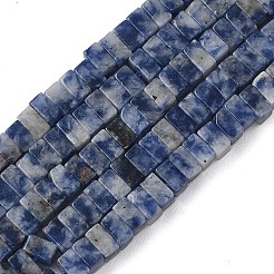 Натуральное синее пятно нитки из бисера яшмы G-A280-C06-01