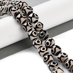 Бусины из натурального тибетского агата дзи с 3 глазом G-B084-A08-02