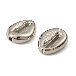 CCBプラスチックビーズ  カウリシェル  プラチナ  17x13x5mm  穴：1.6mm&nbsp;CCB-C002-04P