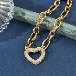Pulseras de eslabones de rhinestone de acero inoxidable 304&nbsp;BJEW-P396-01D-G
