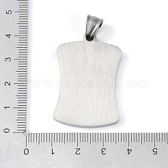 304ステンレスペンダント  エナメル  ステンレス鋼色  星座の長方形  魚座  39x26x3mm  穴：7x3mm&nbsp;STAS-O008-01B
