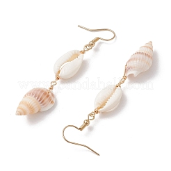 Orecchini pendenti a forma di conchiglia in acciaio inossidabile 304&nbsp;EJEW-JE06265-02