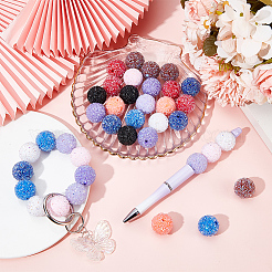 40шт 10 цвета непрозрачные акриловые бусины&nbsp;MACR-SC0001-18