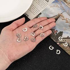 変色しにくい304ステンレススチールの文字チャーム  文字.g  11x9.5x0.8mm  穴：1mm&nbsp;X-STAS-O072-G