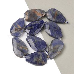 Природный содалит бисер нитей G-P548-B24-01