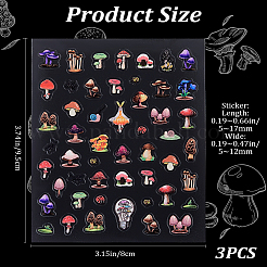 Adesivi per nail art in plastica con funghi&nbsp;MRMJ-WH20004-07