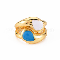 Манжеты из латуни с эмалью RJEW-S045-079-NR