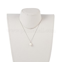 Ожерелья с подвесками из ракушечного жемчуга из нержавеющей стали 304 NJEW-JN01306