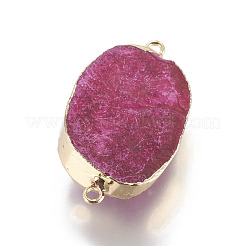 Соединители с натуральными кристаллами druzy&nbsp;G-L509-15G