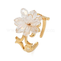 Кольца-манжеты из нержавеющей стали 304 с хрустальным стеклом&nbsp;RJEW-V010-07G