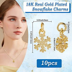 10шт латунные микропаве прозрачные кубические циркониевые подвески&nbsp;KK-BBC0021-57